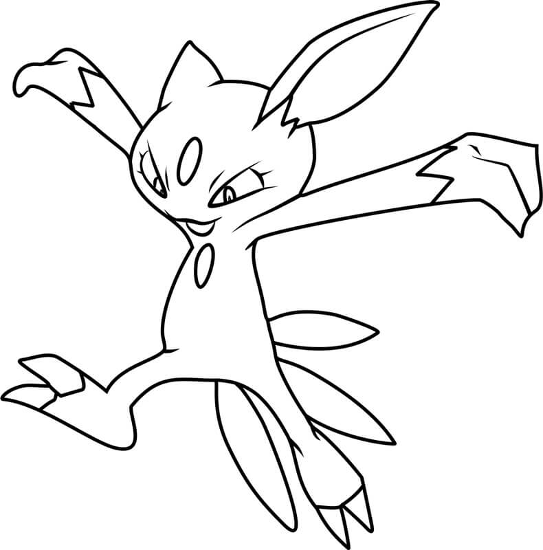 Dibujo de Sneasel en Pokémon para Colorear