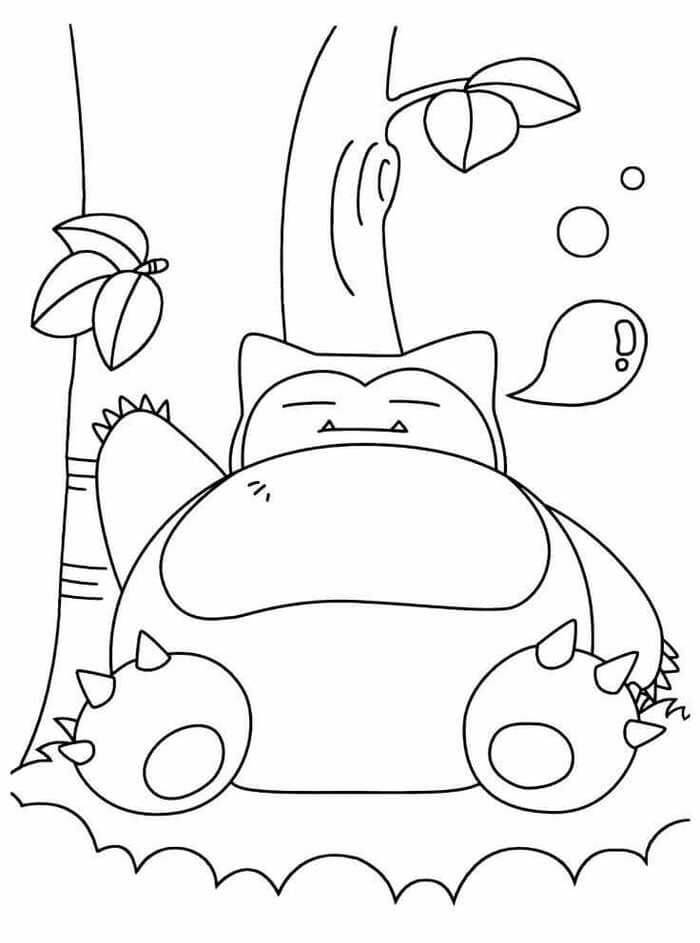 Dibujo de Snorlax en Pokémon para Colorear