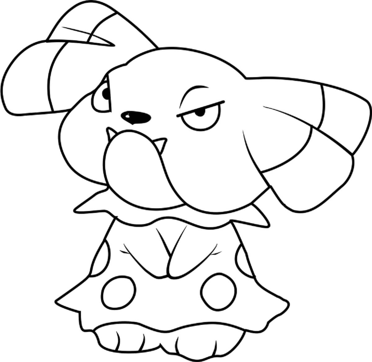 Dibujo de Snubbull en Pokémon para Colorear