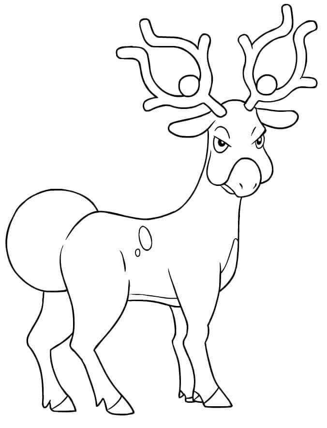 Dibujo de Stantler en Pokémon para Colorear