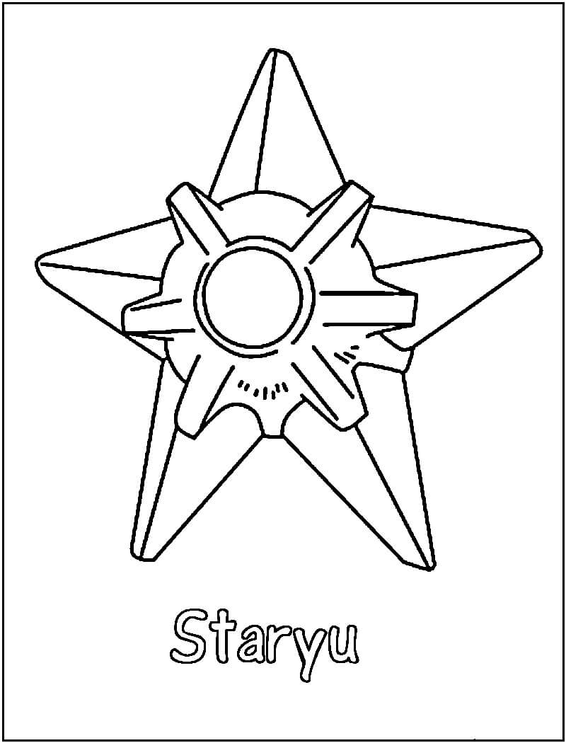 Dibujo de Staryu en Pokémon para Colorear