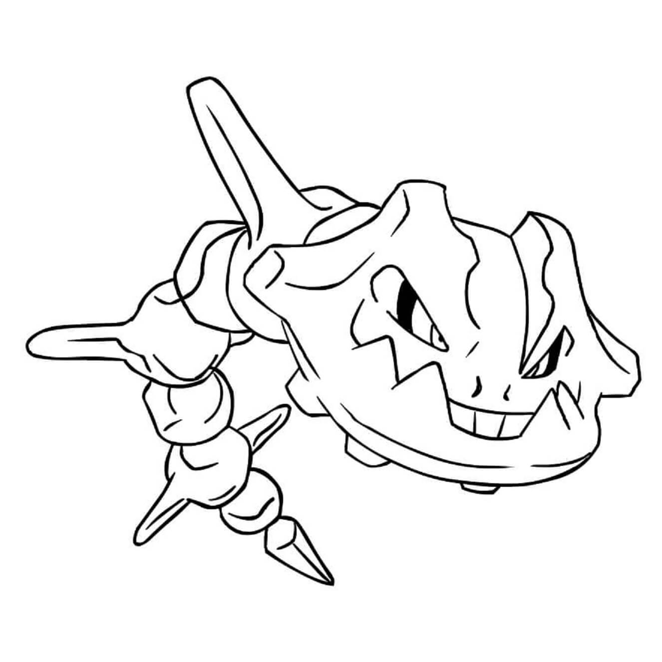 Dibujo de Steelix en Pokémon para Colorear