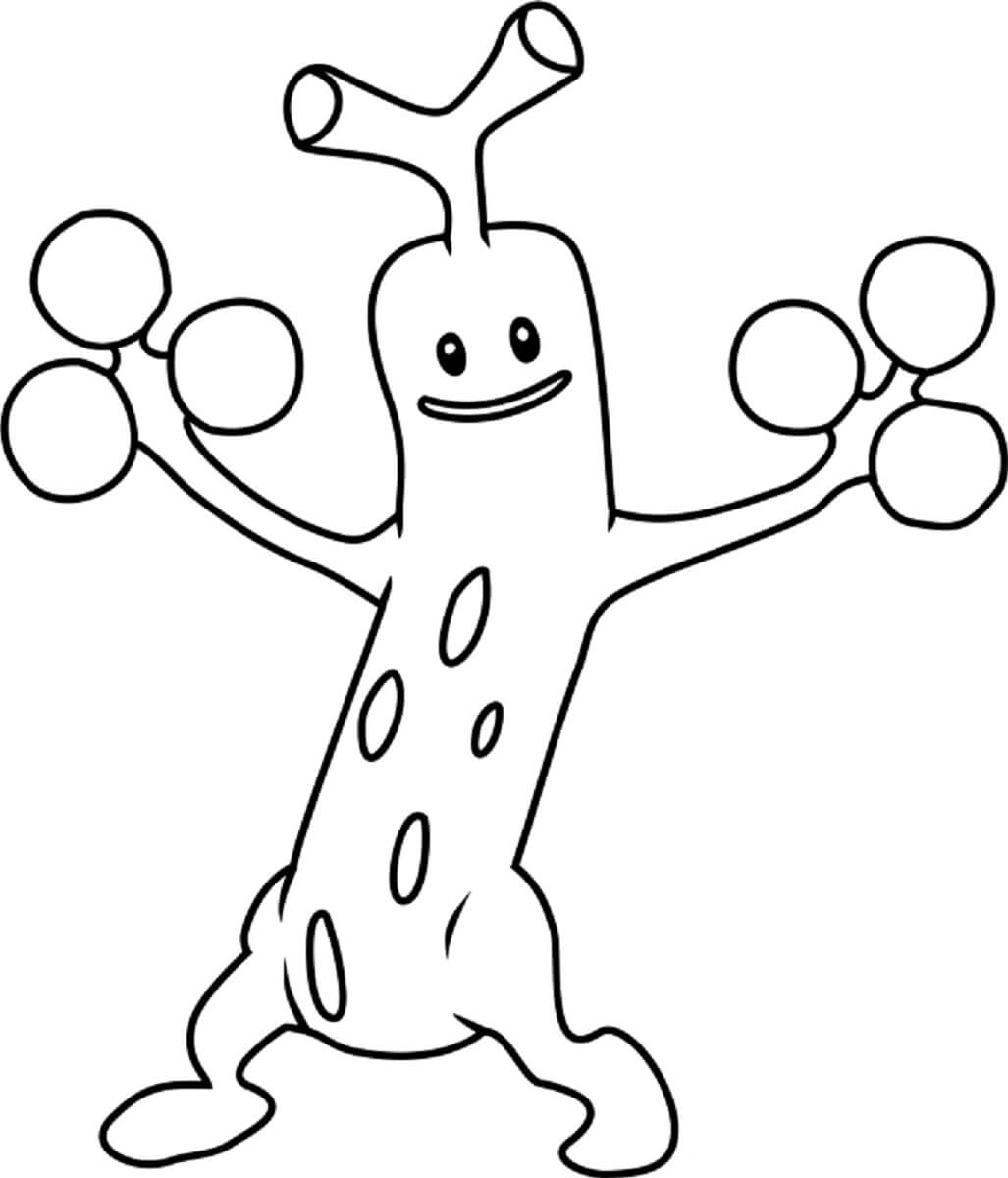 Dibujo de Sudowoodo en Pokémon para Colorear