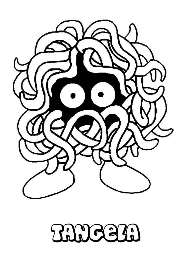 Dibujo de Tangela en Pokémon para Colorear