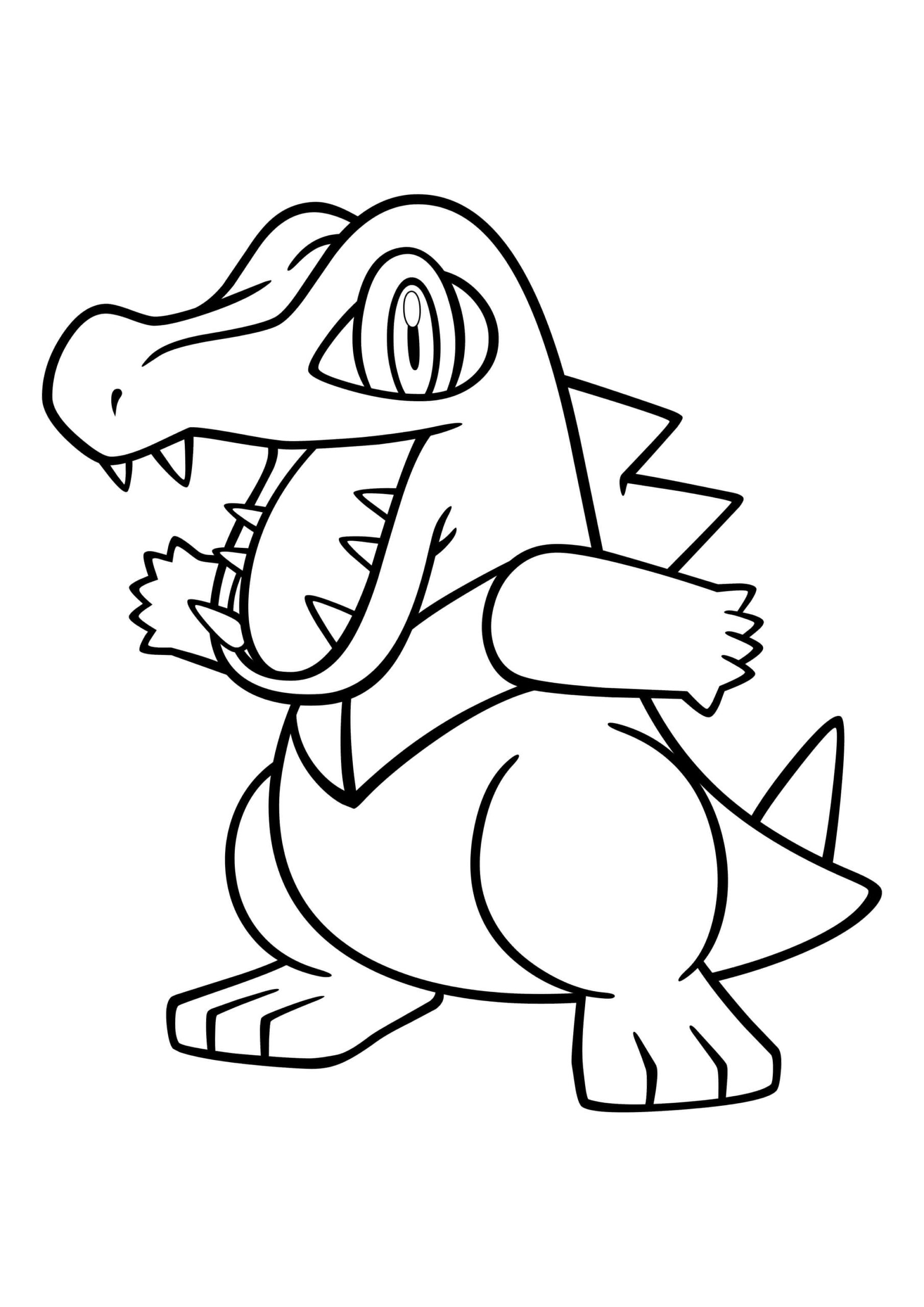 Dibujo de Totodile en Pokémon Scaled para Colorear