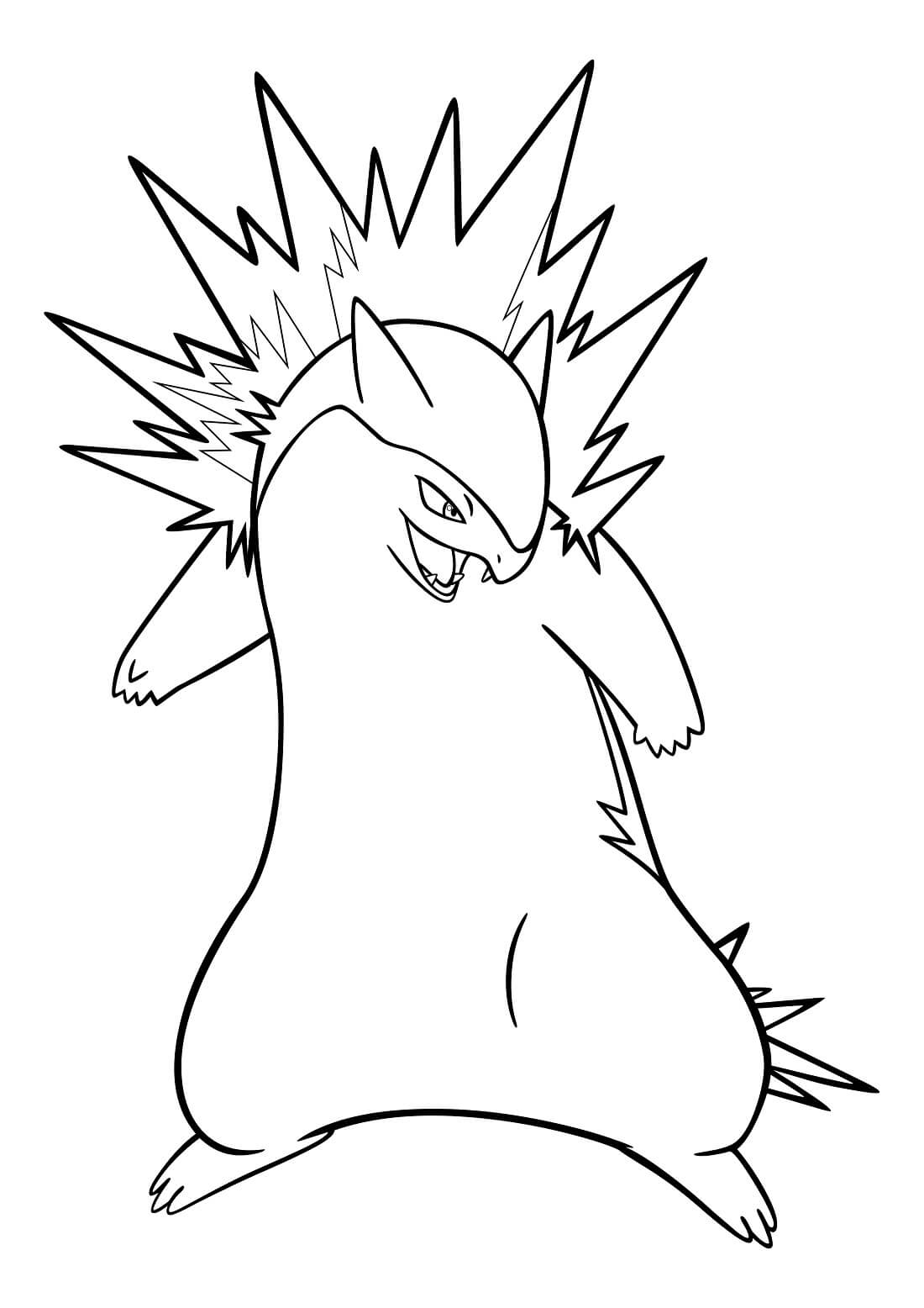 Dibujo de Typhlosion en Pokémon para Colorear