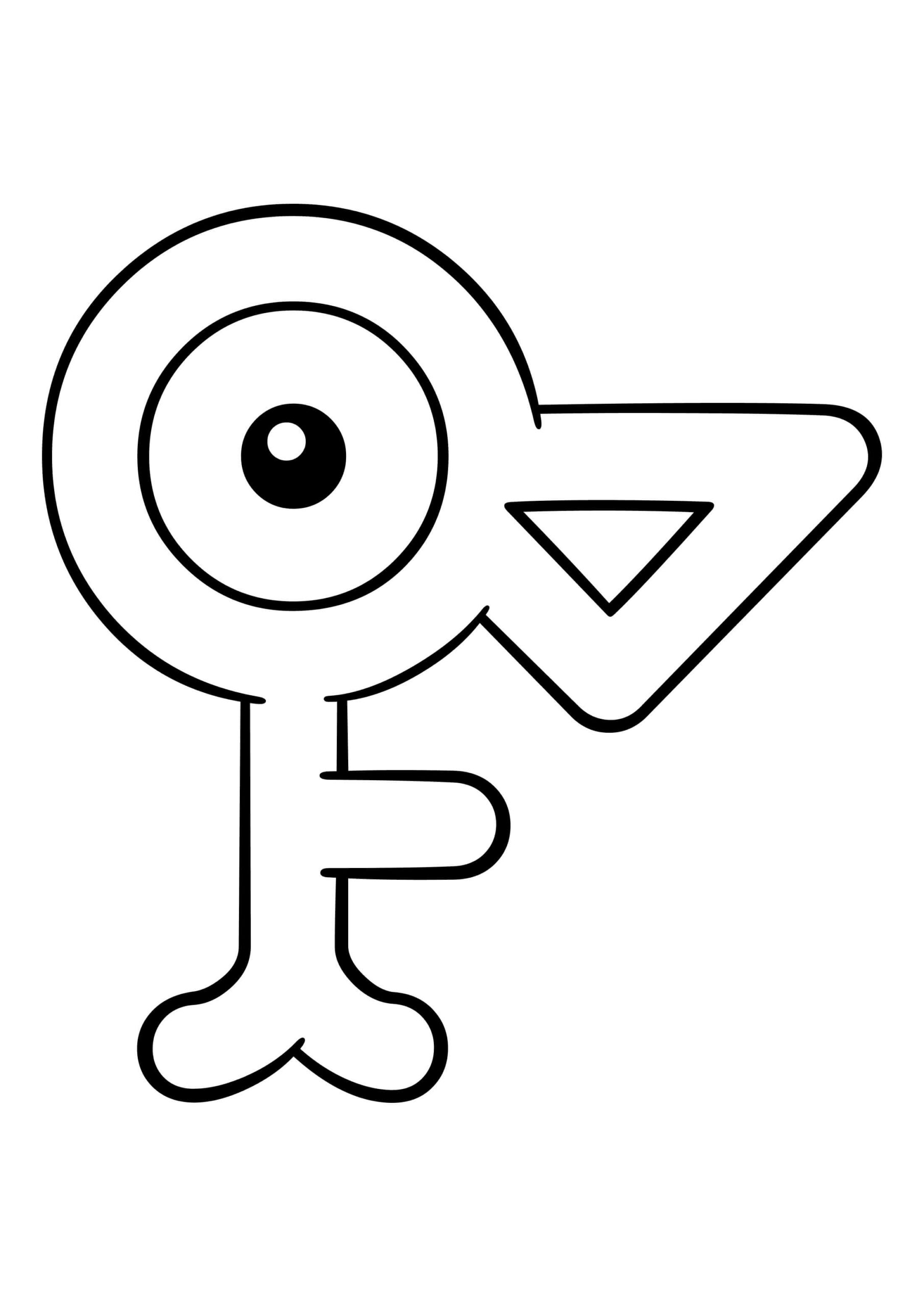 Dibujo de Unown en Pokémon Scaled para Colorear