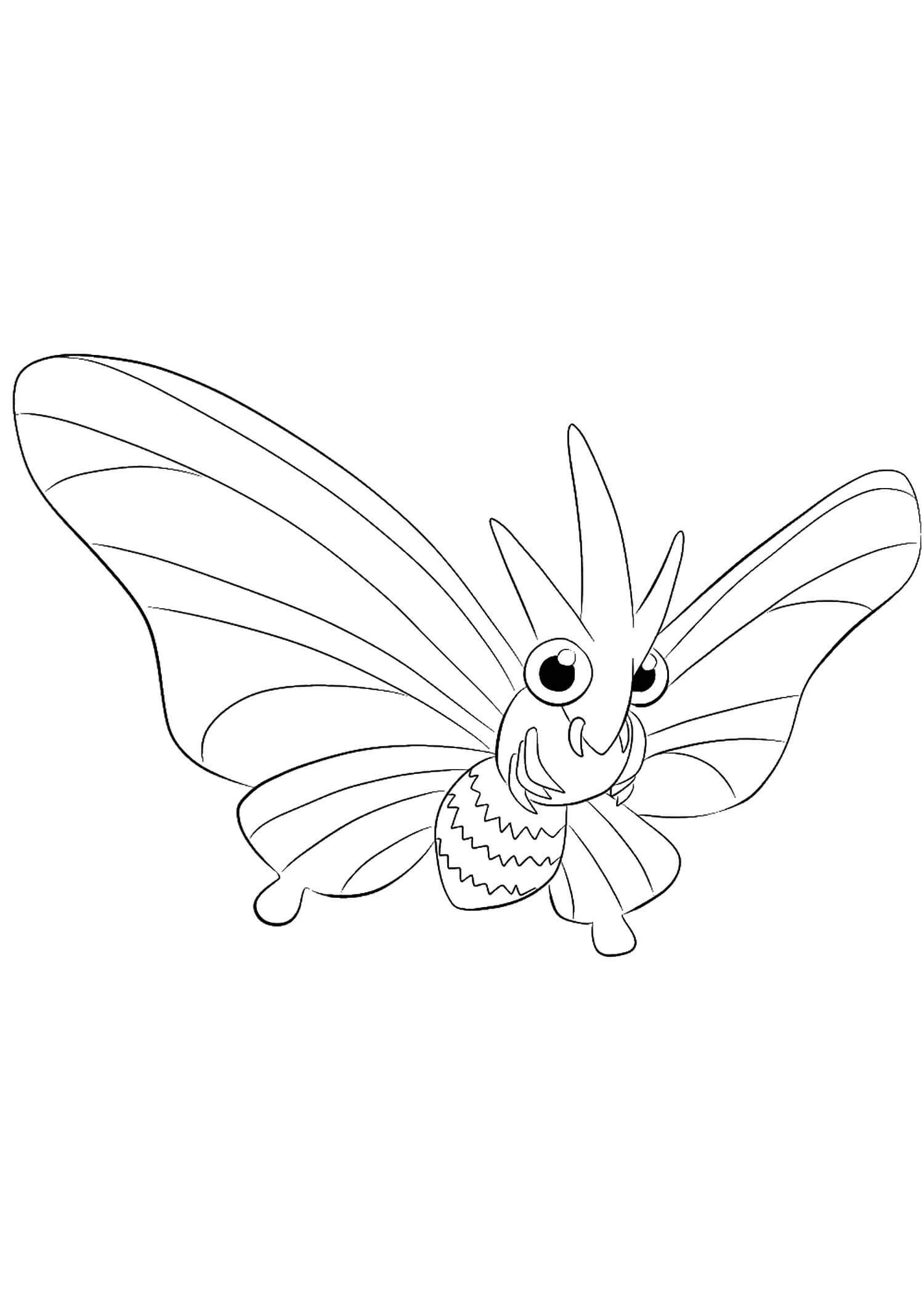 Dibujo de Venomoth en Pokémon para Colorear
