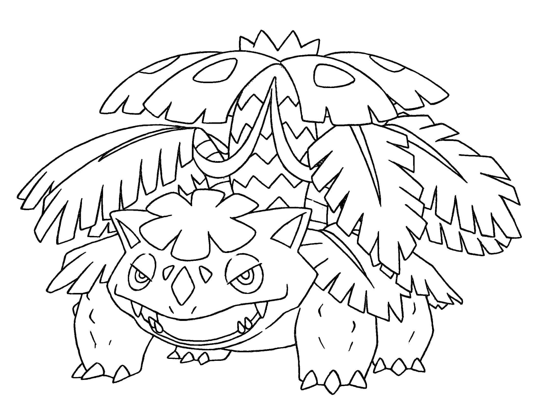 Dibujo de Venusaur en Pokémon para Colorear
