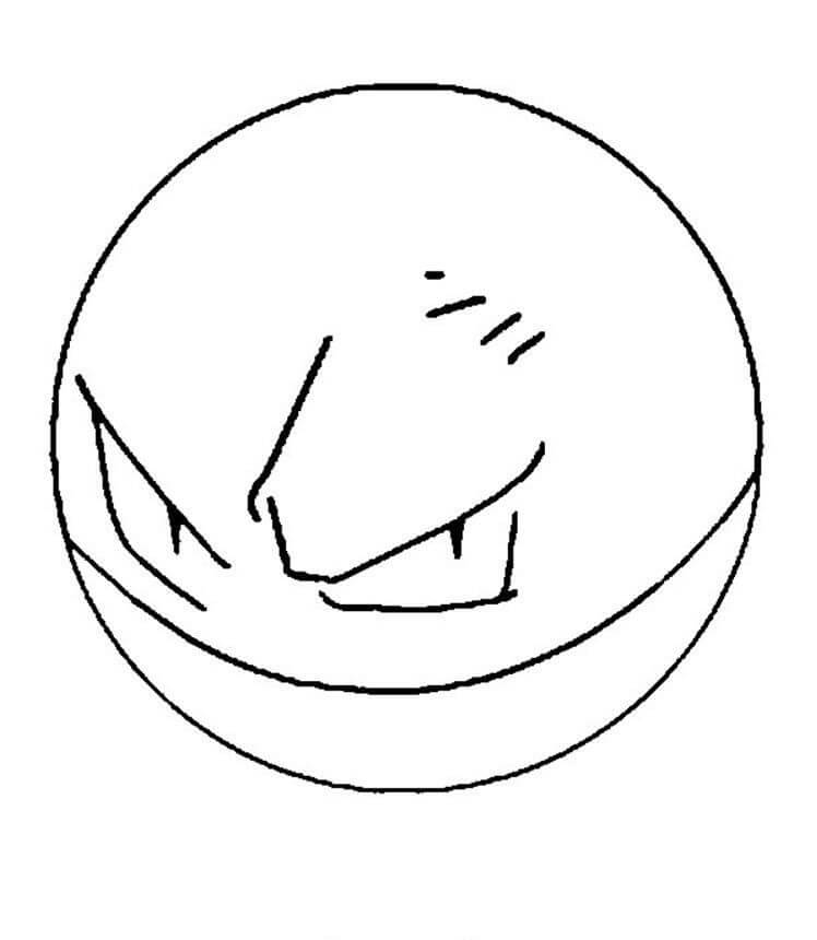 Dibujo de Voltorb en Pokémon para Colorear