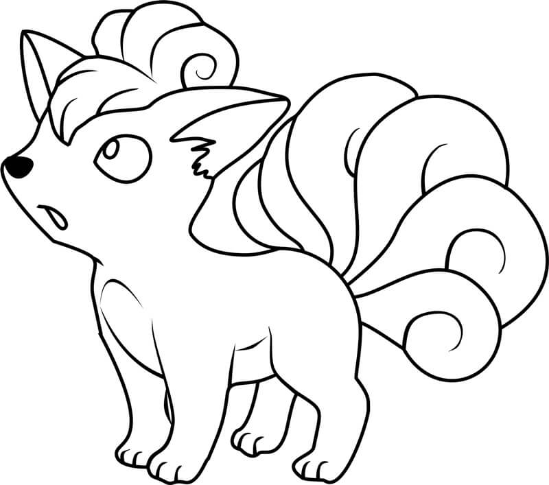 Dibujo de Vulpix en Pokémon para Colorear