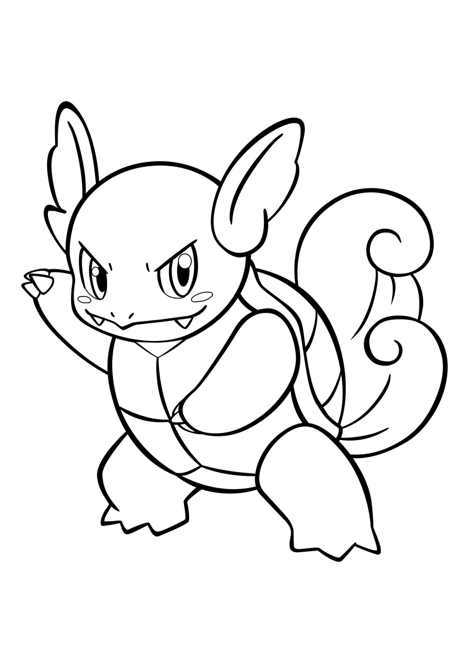 Dibujo de Wartortle en Pokémon Scaled para Colorear