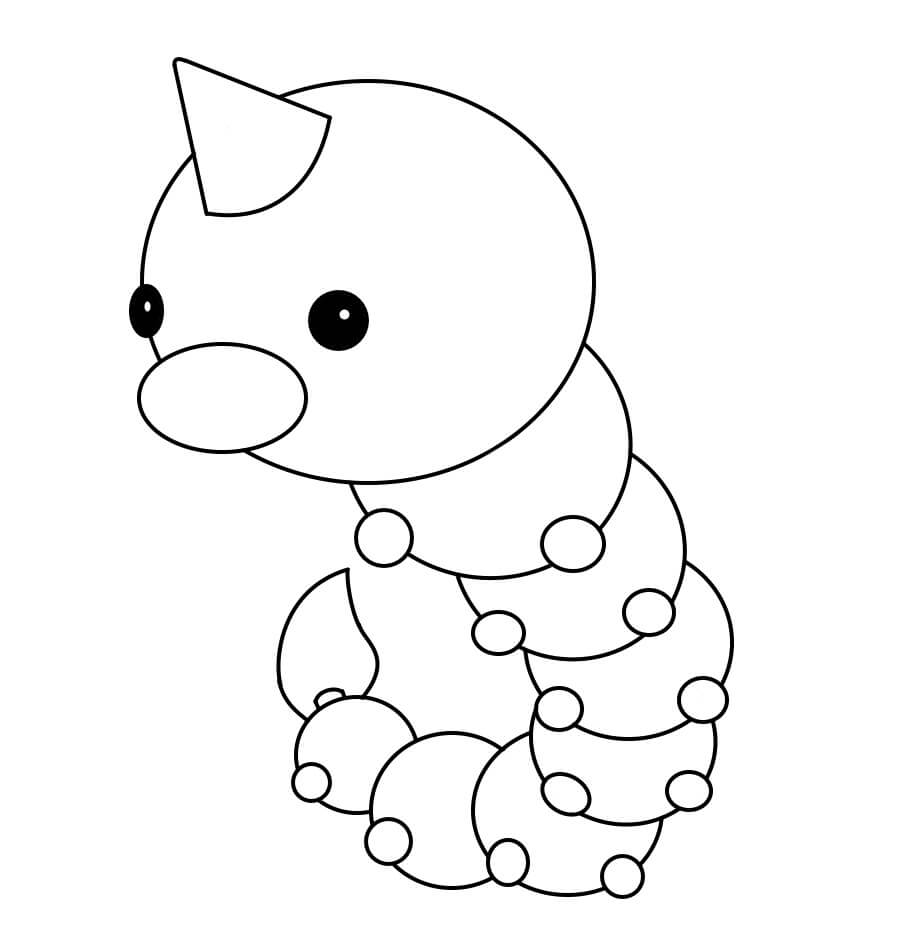 Dibujo de Weedle en Pokémon para Colorear