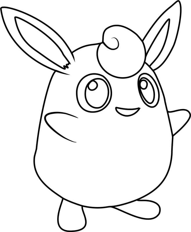 Dibujo de Wigglytuff en Pokémon para Colorear