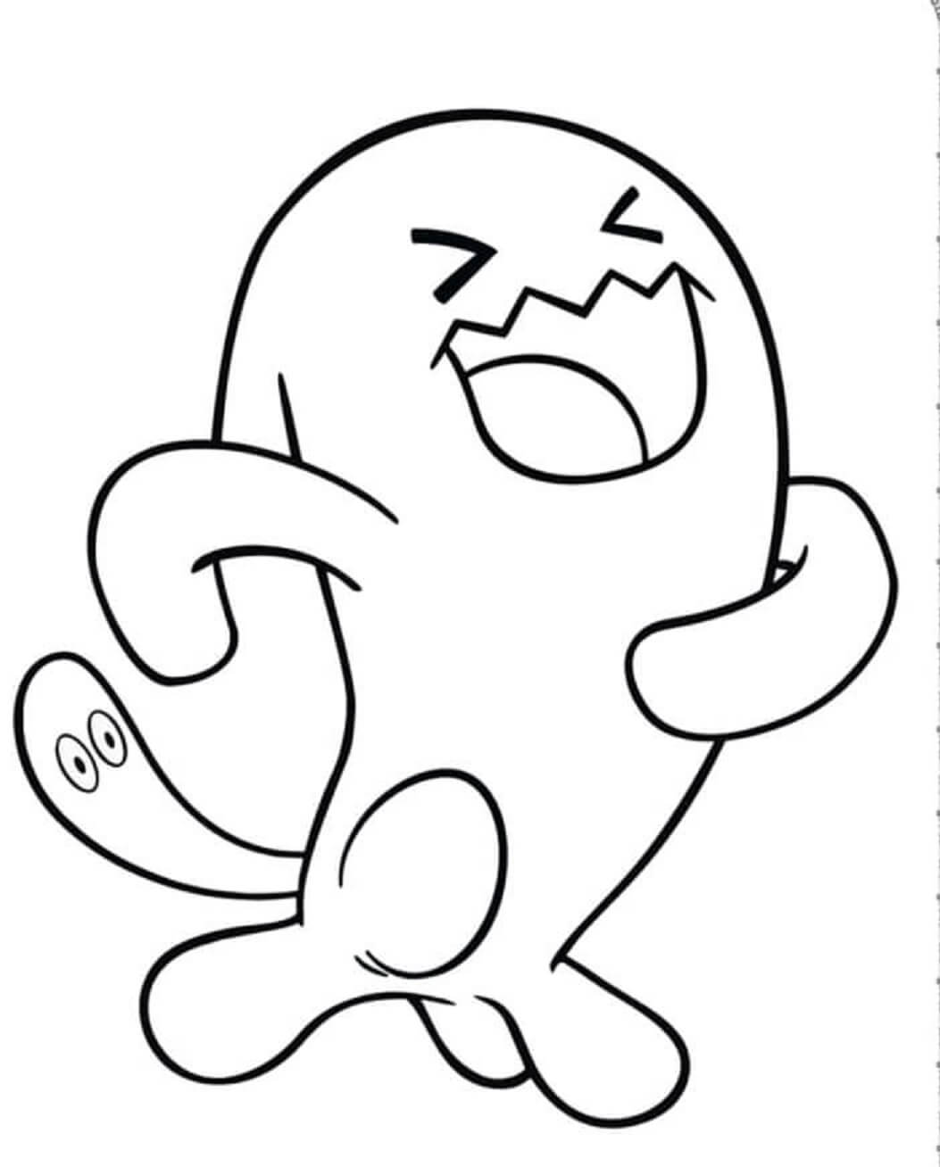 Dibujo de Wobbuffet en Pokémon para Colorear