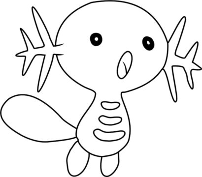 Dibujo de Wooper en Pokémon para Colorear