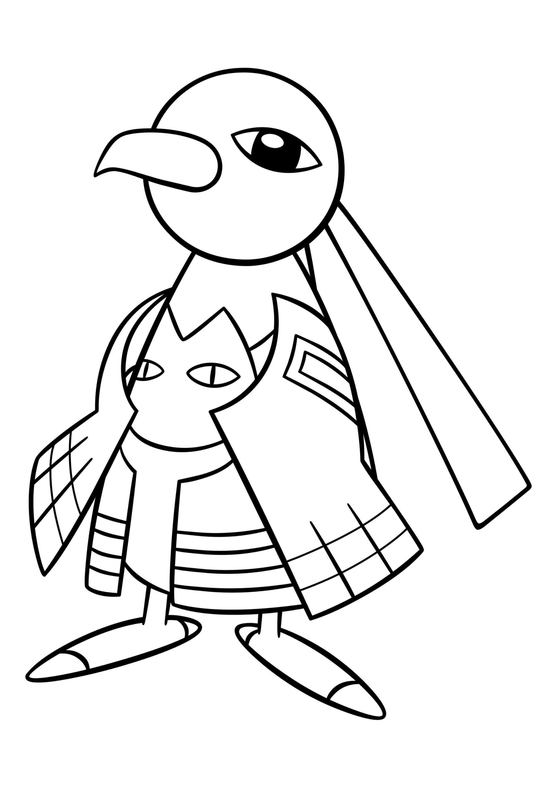 Dibujo de Xatu en Pokémon Scaled para Colorear