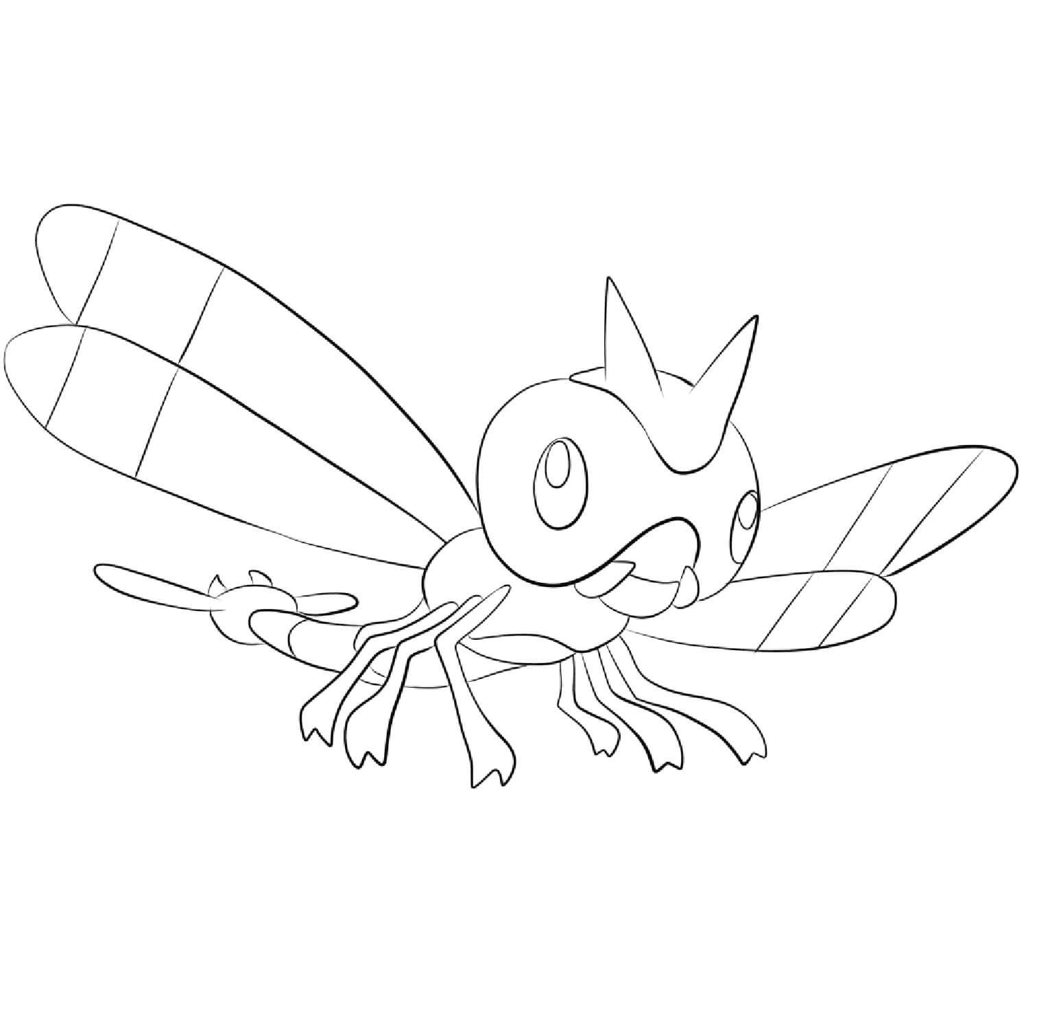 Dibujo de Yanma en Pokémon para Colorear