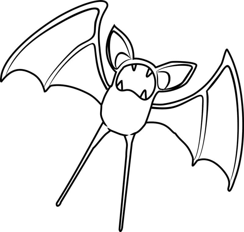 Dibujo de Zubat en Pokémon para Colorear