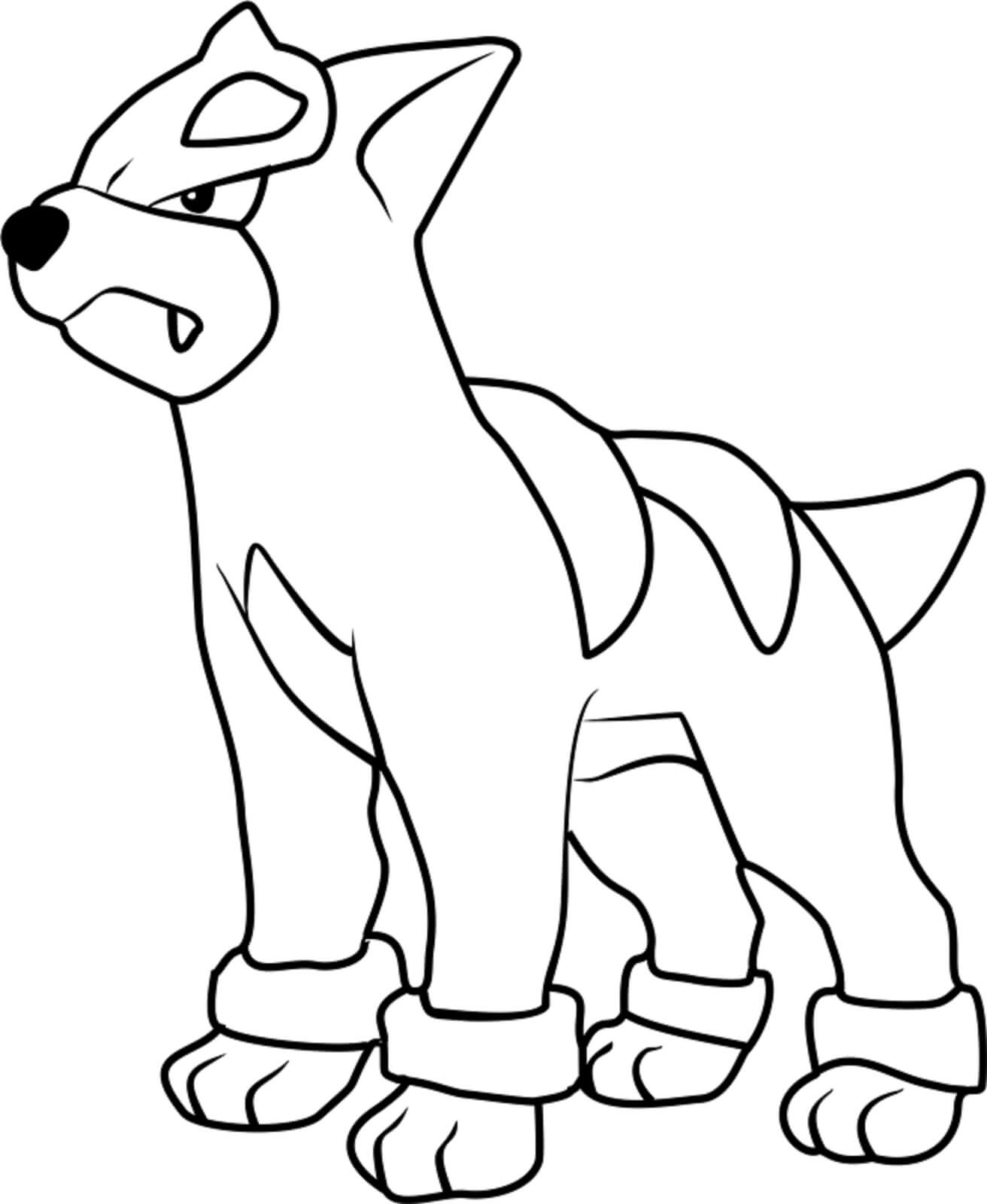 Dibujo de Houndour en Pokémon para Colorear