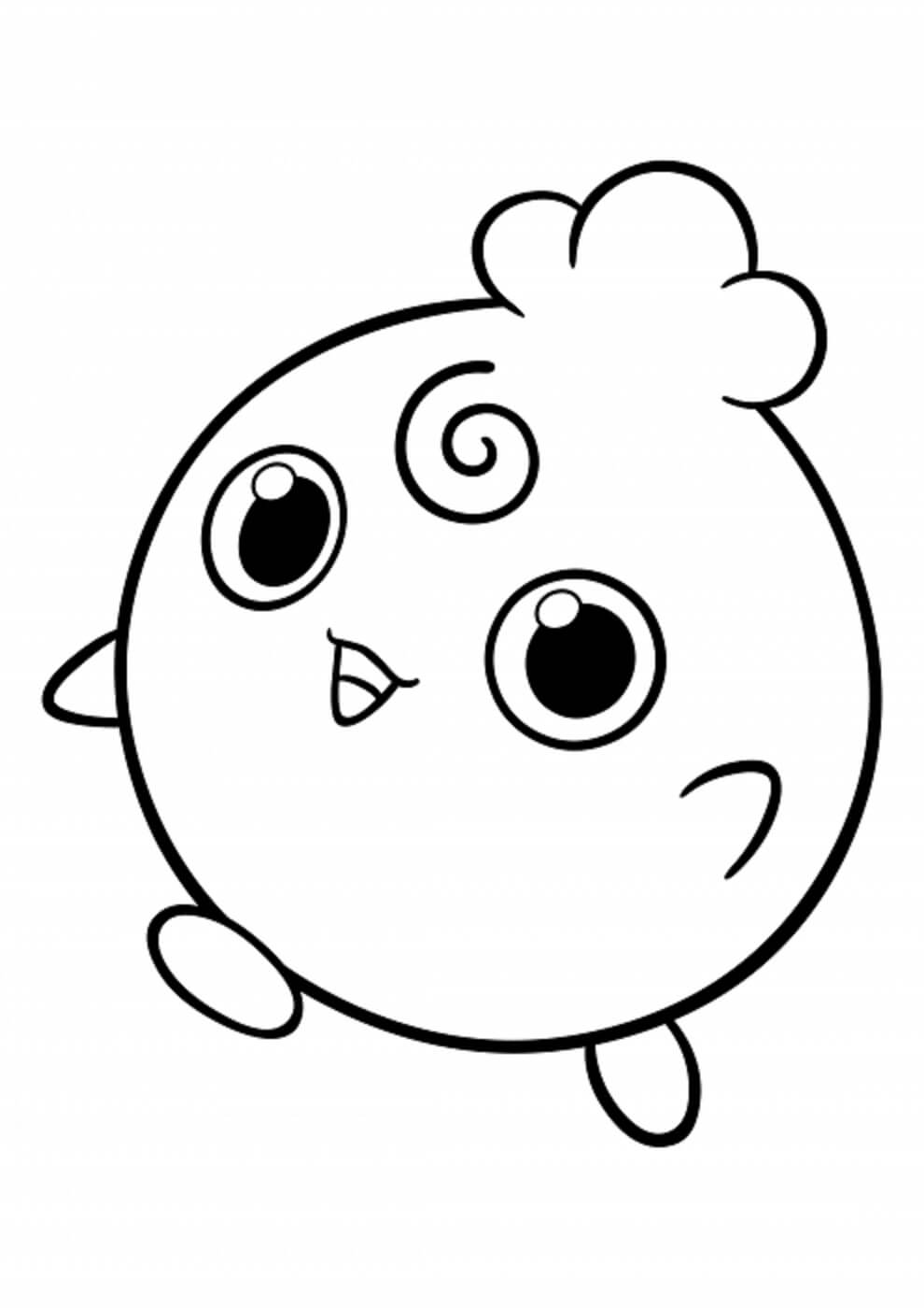 Dibujo de Igglybuff en Pokémon para Colorear