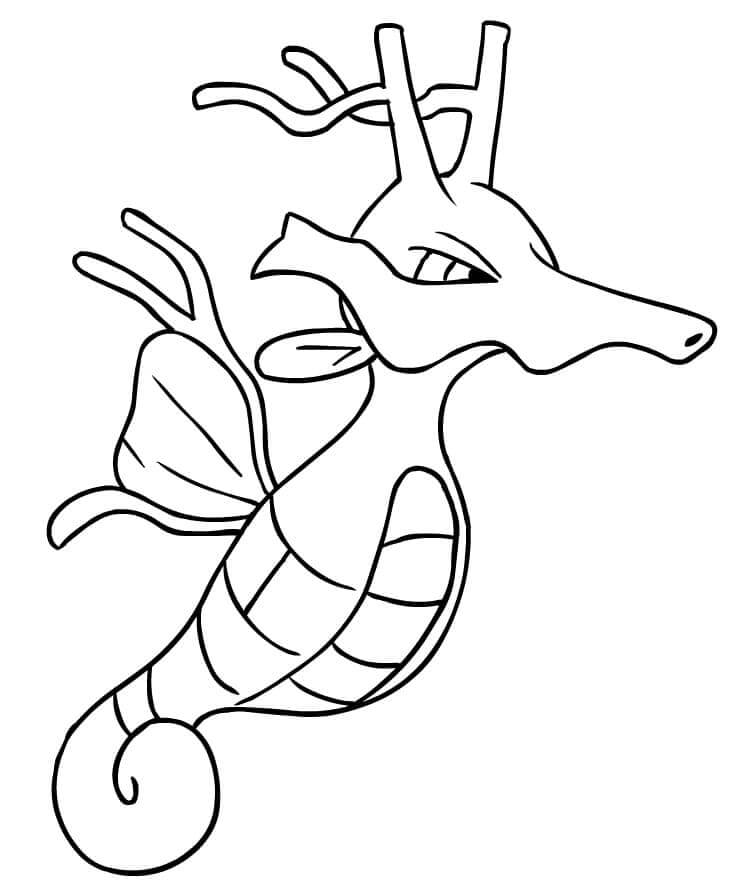Dibujo de Kingdra en Pokémon para Colorear