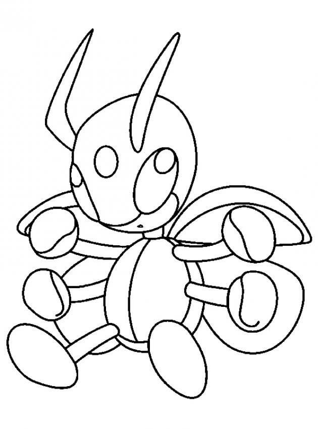 Dibujo de Ledian en Pokémon para Colorear