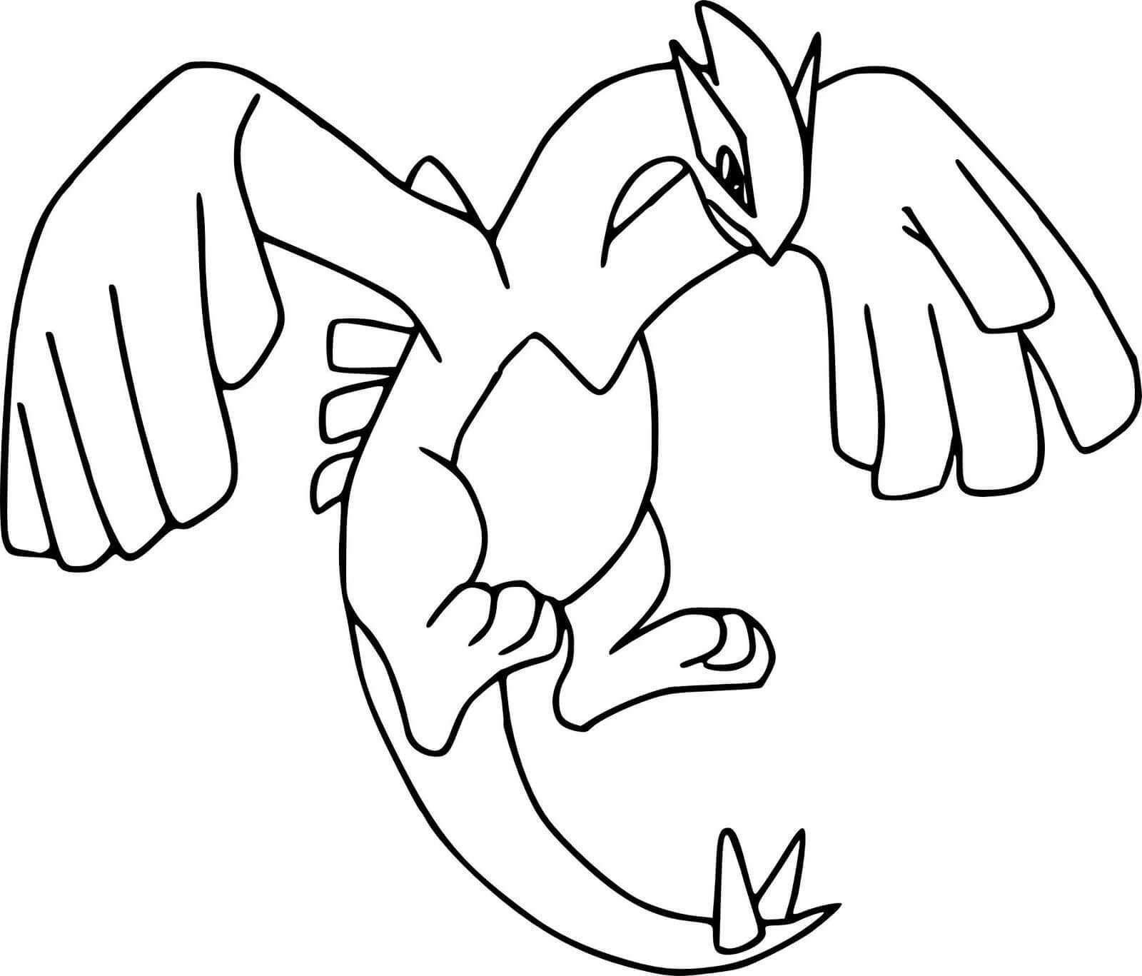 Dibujo de Lugia en Pokémon para Colorear