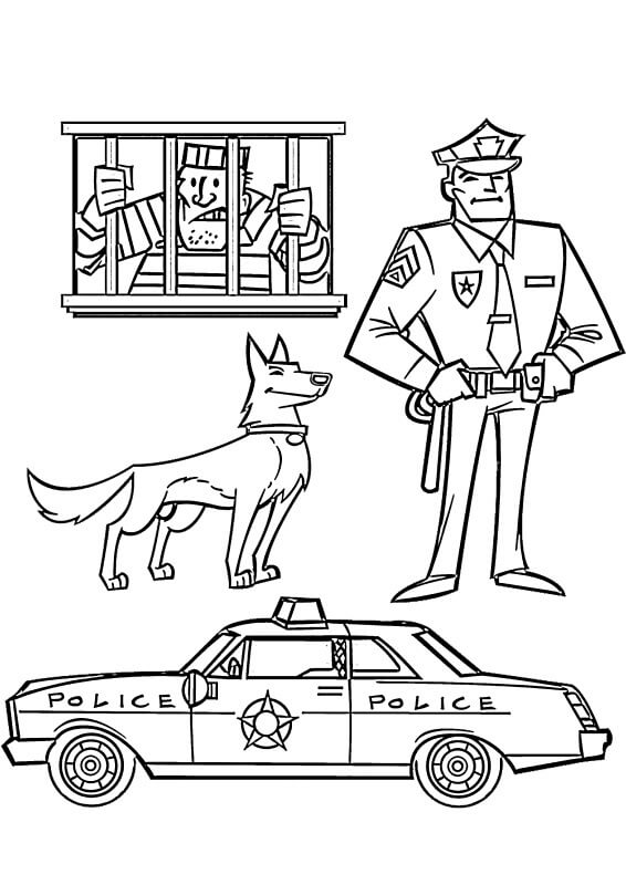 Dibujo de Buen policía para Colorear