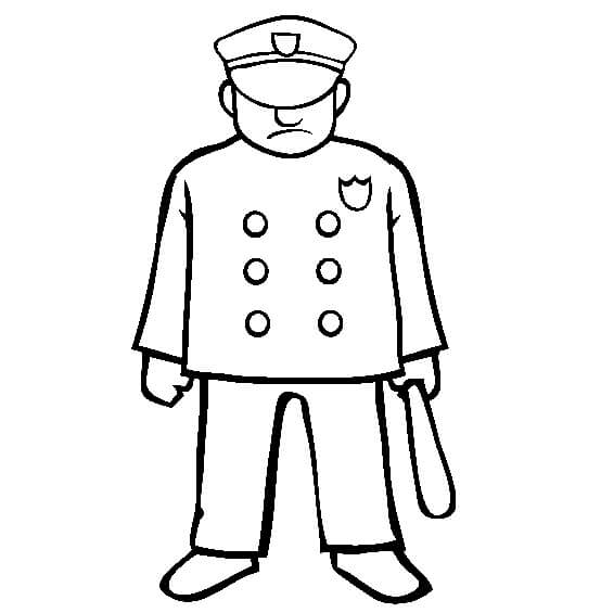 Dibujo de Básico policía para Colorear