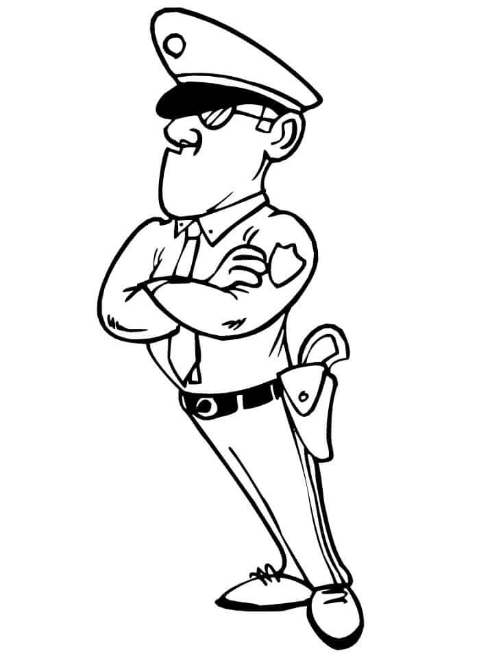 Dibujo de Gran policía para Colorear