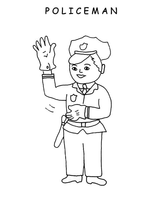 Dibujo de Increible policía para Colorear