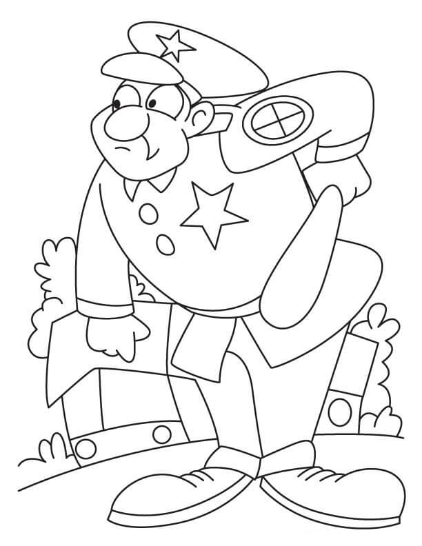 Dibujo de Perfecto policía para Colorear