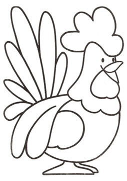 Dibujo de Gallo Lindo para Colorear