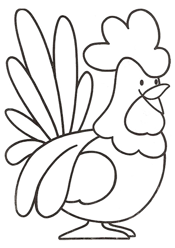 Dibujo de Gallo Lindo para Colorear