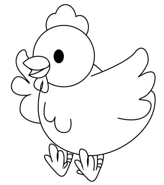 Dibujo de Pollito para Colorear