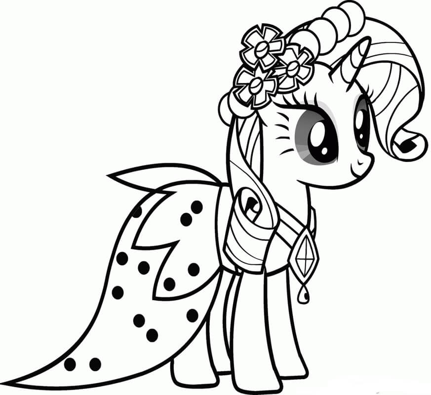 Dibujo de Hermoso Pony para Colorear