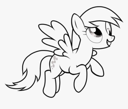 Dibujo de Poni Feliz para Colorear