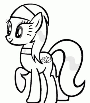Dibujo de Pony Divertida para Colorear