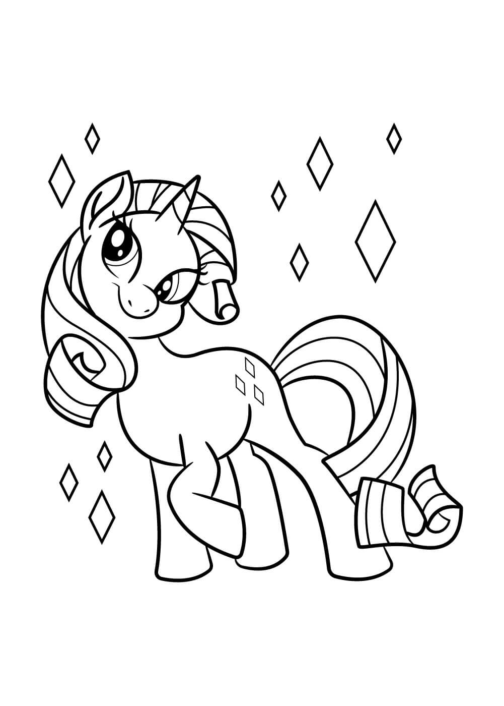 Dibujo de Pony Sonriendo para Colorear