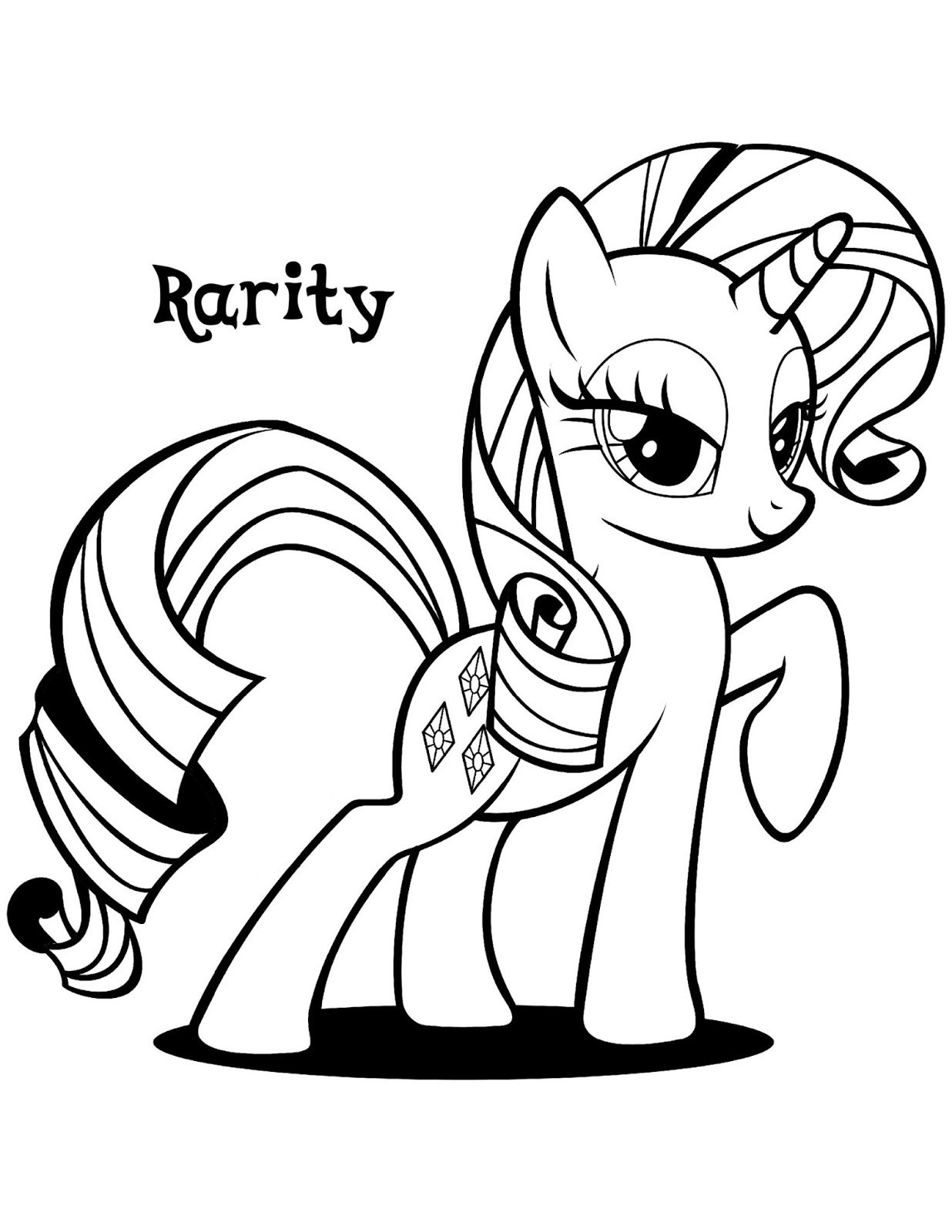 Dibujo de Unicornio Rareza para Colorear