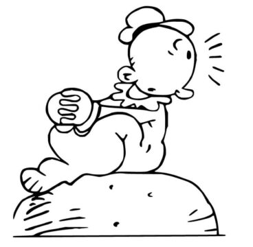 Dibujo de Sweepea de Popeye para Colorear