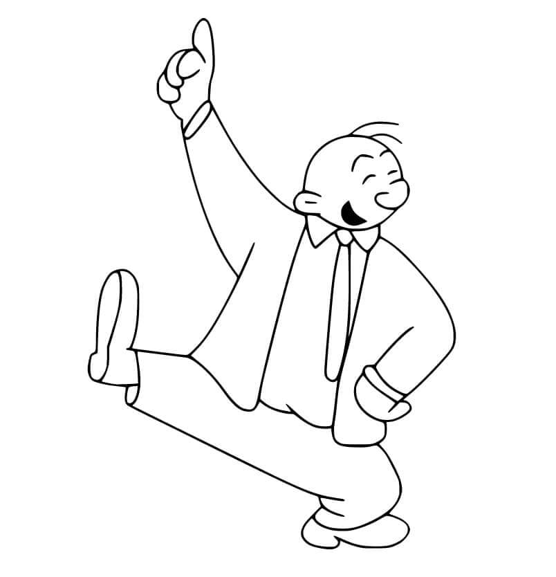 Dibujo de Sweet Pea de Popeye para Colorear