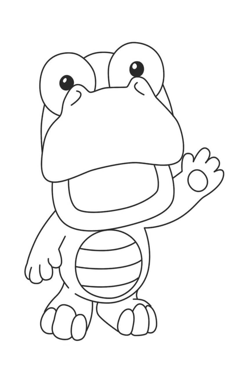 Dibujo de Crong Saluda para Colorear