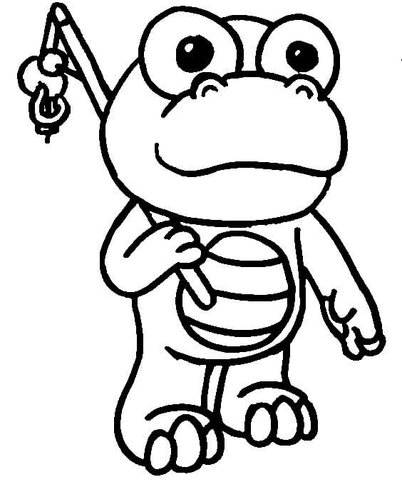 Dibujo de Crong Pesca para Colorear