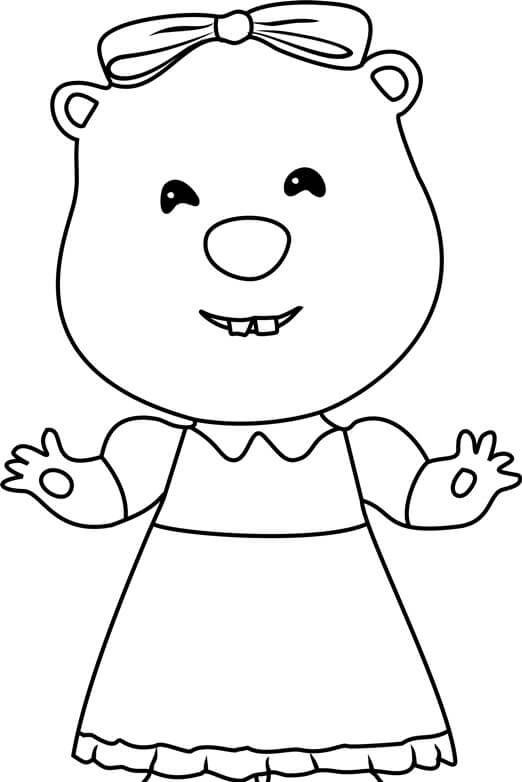 Dibujo de Loopy Lindo para Colorear