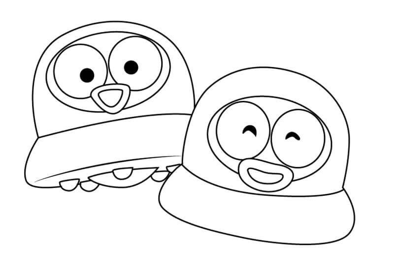Dibujo de Popo y Pipi para Colorear