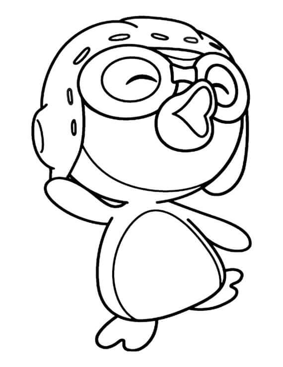 Dibujo de Pororo Divertido para Colorear