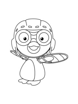 Dibujo de Pororo Simple para Colorear