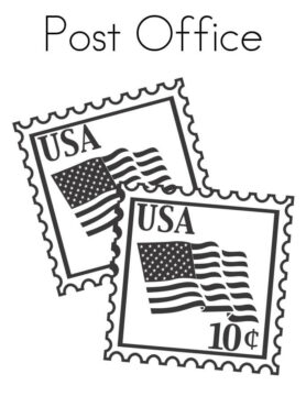 Dibujo de Sello de Estados Unidos para Colorear